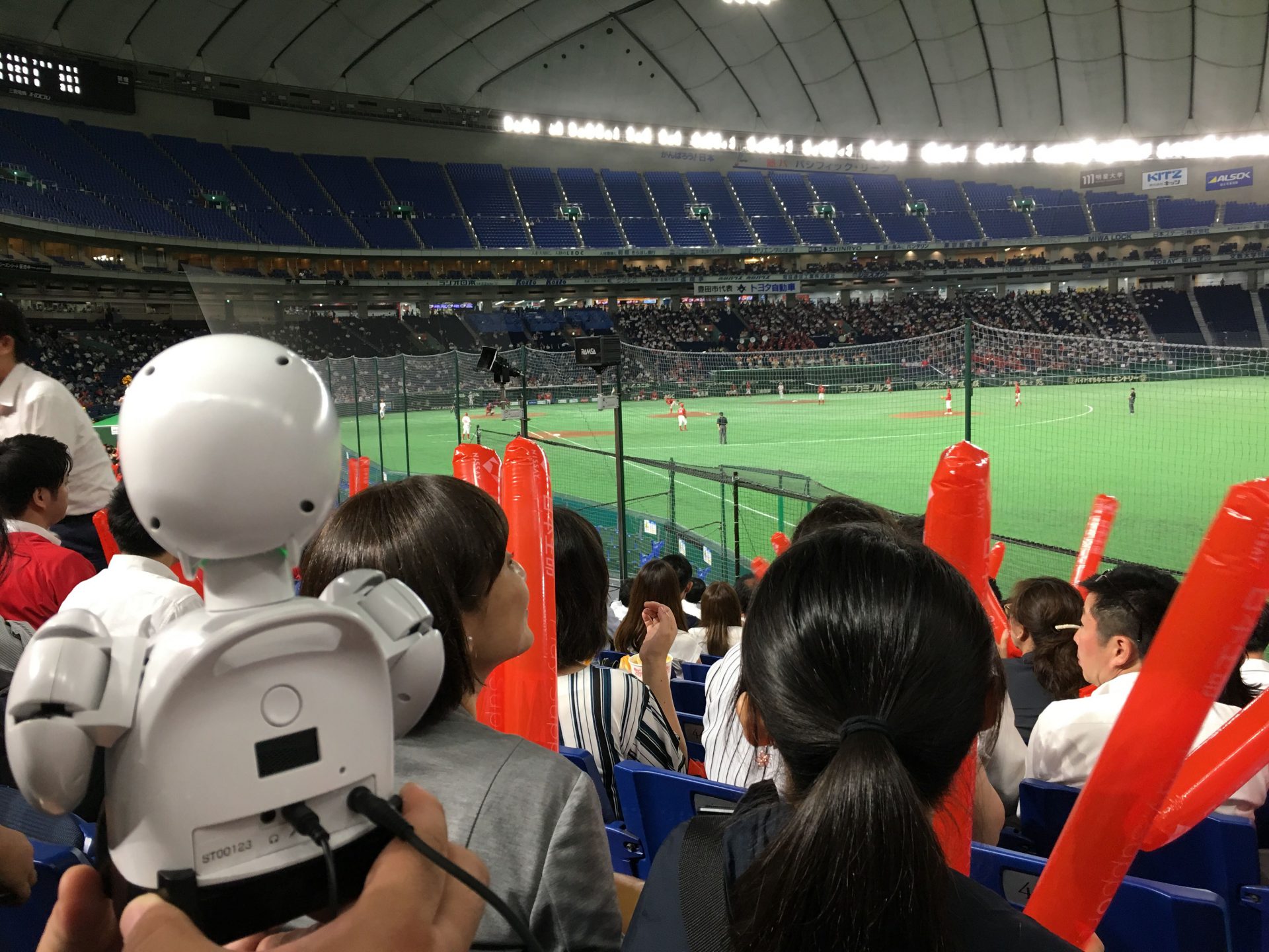 Orihimeでスポーツ観戦 東京ドームで都市対抗野球の応援をしてきました The Avatar World 分身ロボットのあるくらし